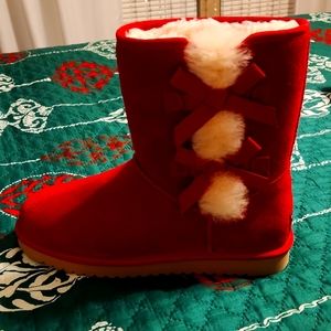Berry Red boots